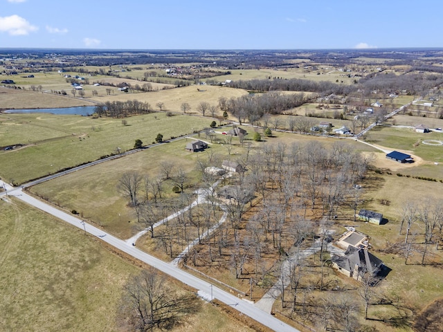 bird's eye view featuring a rural view