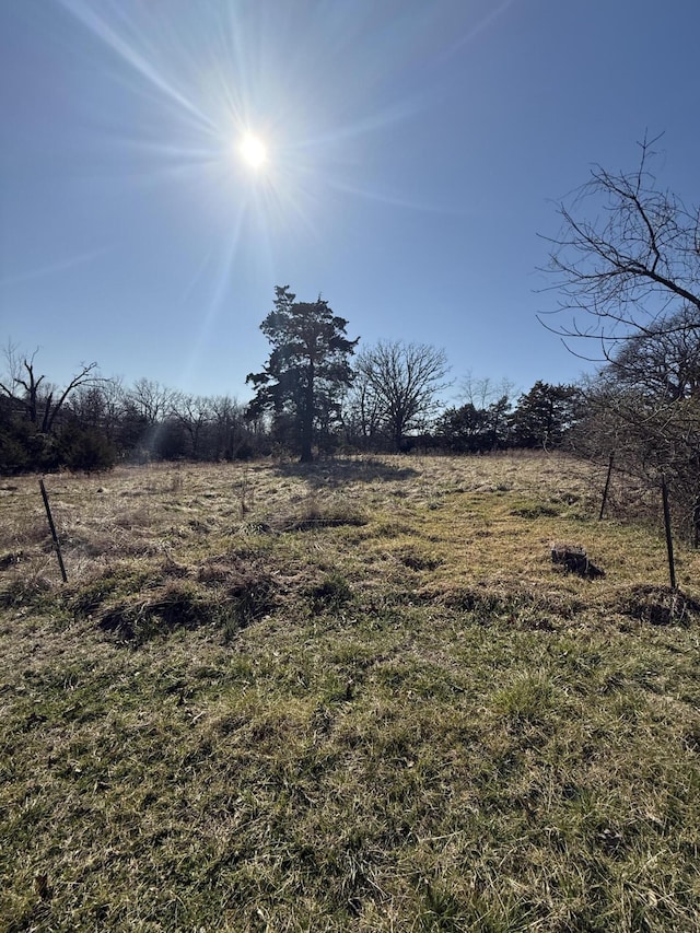 view of yard with a rural view