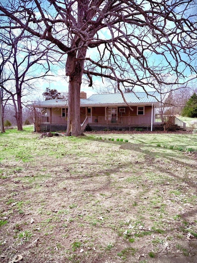 exterior space with covered porch