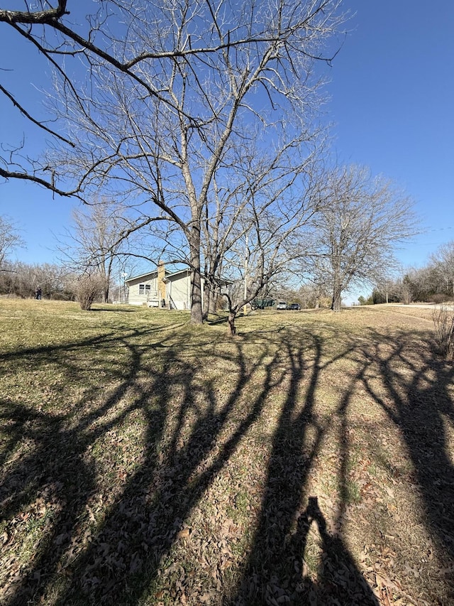 view of yard with a rural view