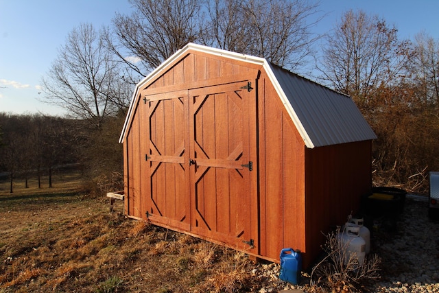 view of shed