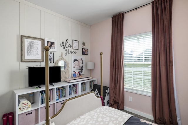 bedroom with baseboards