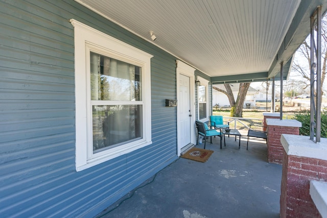 view of patio / terrace with a porch