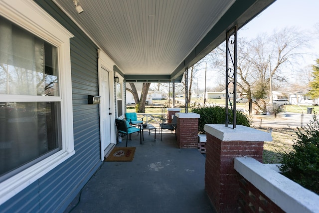 view of patio / terrace with a porch