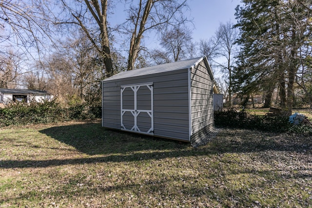 view of shed