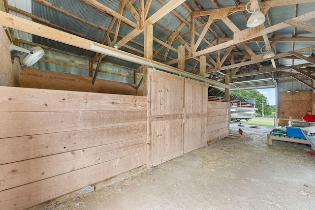 view of horse barn