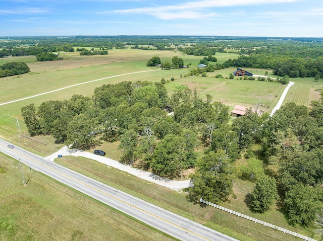 drone / aerial view featuring a rural view