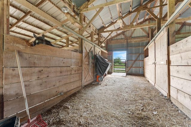 view of horse barn