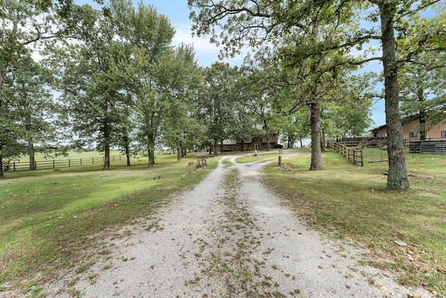 view of road featuring driveway