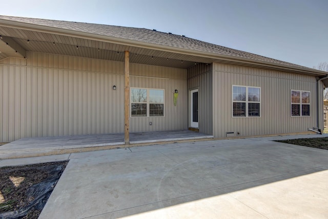 rear view of property with a patio area