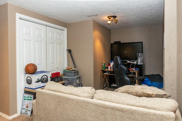 living area with visible vents