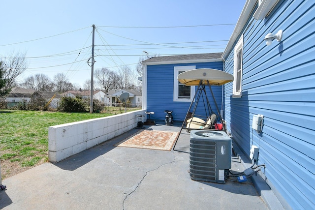 view of patio with central air condition unit