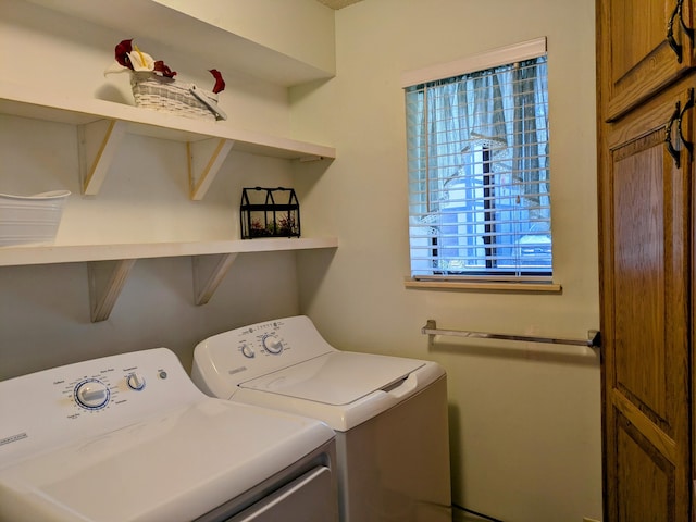 laundry room featuring laundry area and independent washer and dryer