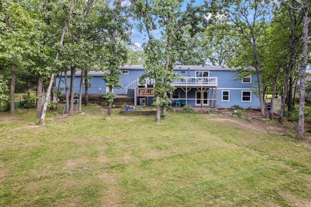 627 Reflection Rdg, Shell Knob, MO 65747 - view of green lawn featuring a deck and stairway