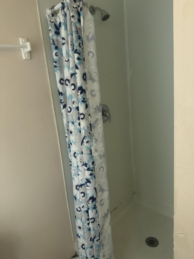 full bathroom featuring a shower stall