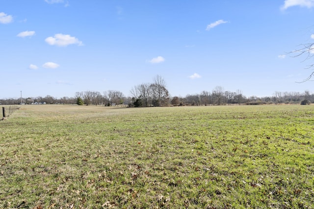 view of yard featuring a rural view