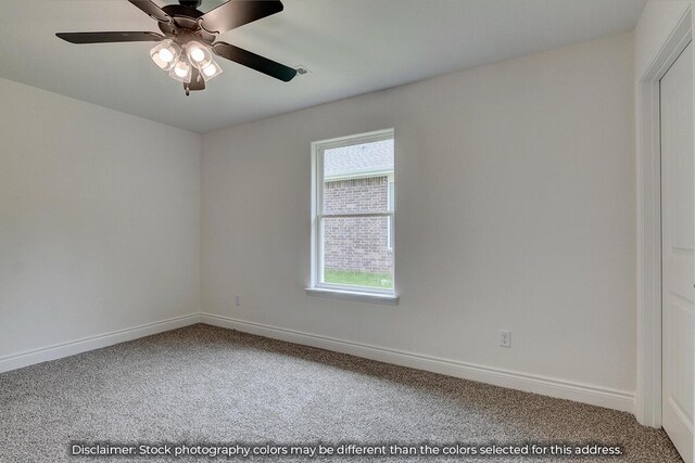 5202 S April Ct, Battlefield, MO 65619 - carpeted empty room with baseboards and ceiling fan