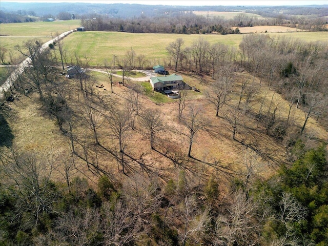 bird's eye view featuring a rural view