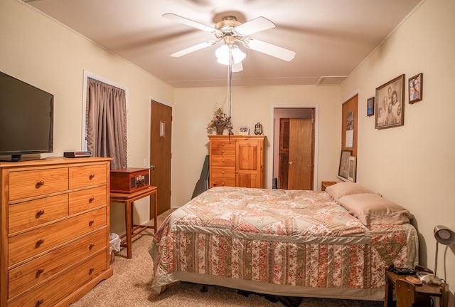 2457 County Road 1770, West Plains, MO 65775 - bedroom with a ceiling fan and light colored carpet
