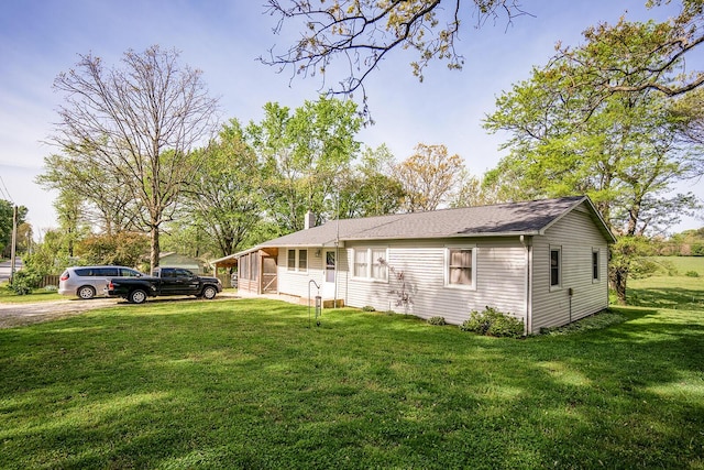 2457 County Road 1770, West Plains, MO 65775 - view of front of property with a front lawn, dirt driveway, and a chimney