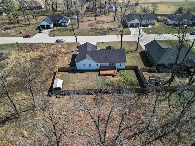 aerial view featuring a residential view