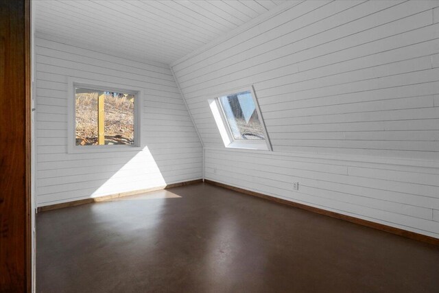 84 County Road 104, Gainesville, MO 65655 - spare room with baseboards, finished concrete floors, and a skylight