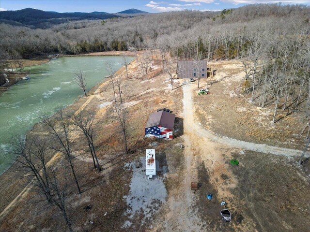 84 County Road 104, Gainesville, MO 65655 - bird's eye view featuring a view of trees and a water and mountain view