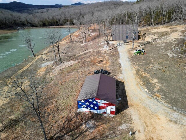 84 County Road 104, Gainesville, MO 65655 - aerial view with a water view and a wooded view