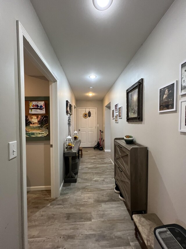 610 N Center St, Willow Springs, MO 65793 - hall featuring wood finished floors and baseboards