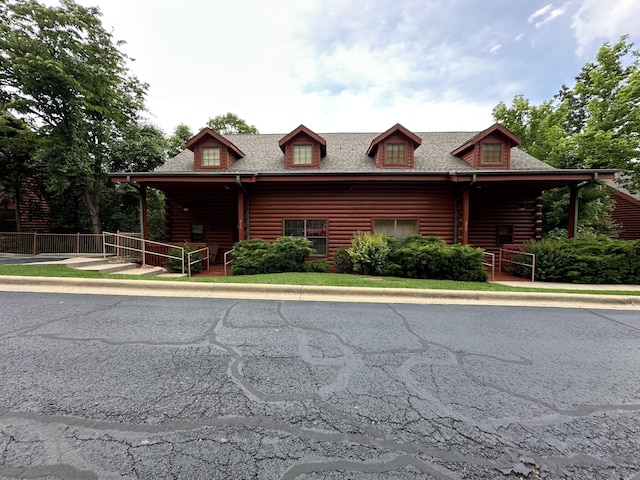 215 Oakridge Rd, Branson, MO 65616 - log cabin with log siding and roof with shingles