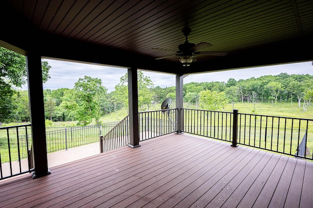 1618/1620 Tt, Bolivar, MO 65613 - wooden deck featuring ceiling fan