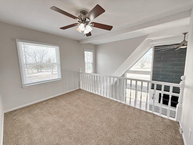 3100 E 354th Rd, El Dorado Springs, MO 64744 - carpeted spare room with a ceiling fan and baseboards
