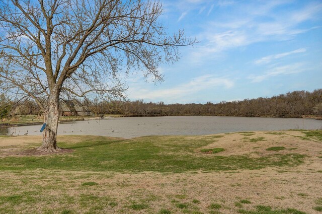 304 Reavley Dr, Lamar, MO 64759 - view of yard featuring a forest view and a water view