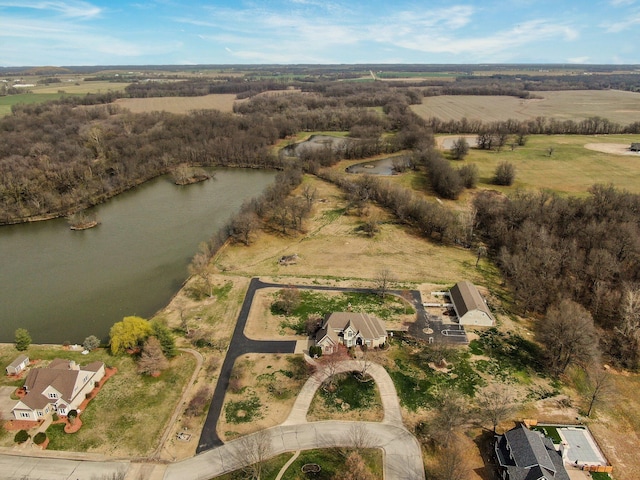 304 Reavley Dr, Lamar, MO 64759 - aerial view featuring a water view and a rural view