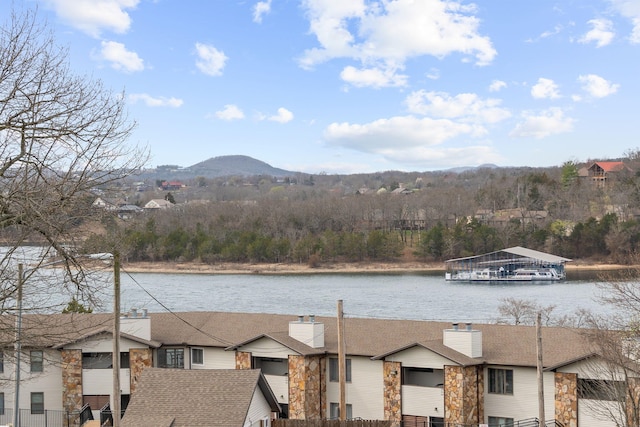 property view of water with a mountain view