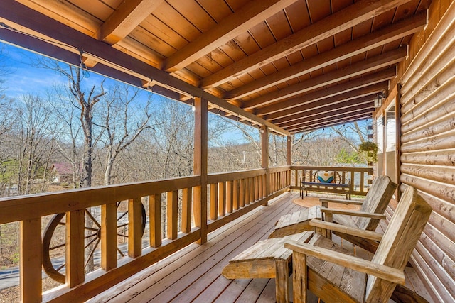 view of wooden terrace