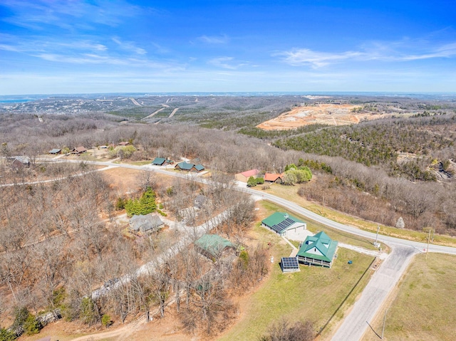 bird's eye view featuring a rural view