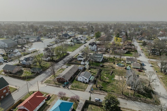 aerial view with a residential view