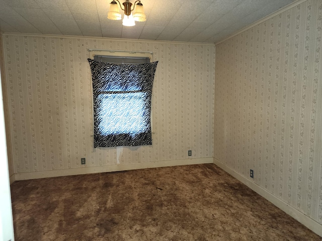 1622 W Fairview Ave, Carthage, MO 64836 - unfurnished room with ornamental molding and carpet flooring