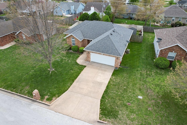 drone / aerial view featuring a residential view