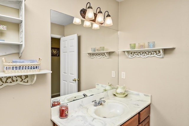 bathroom with vanity