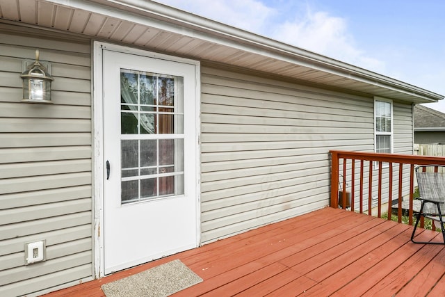 view of wooden deck