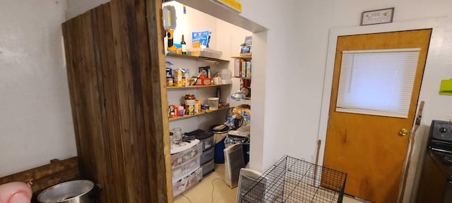 view of storage area