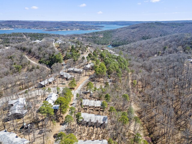 235 Ozark Mountain Resort Dr Unit 47, Kimberling City, MO 65686 - drone / aerial view with a wooded view and a water view