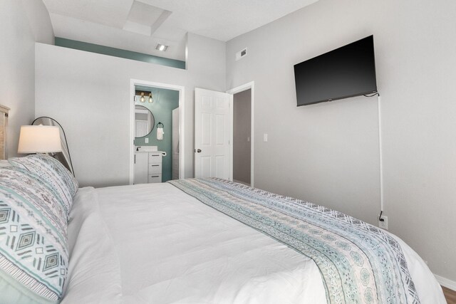 235 Ozark Mountain Resort Dr Unit 47, Kimberling City, MO 65686 - bedroom featuring visible vents and ensuite bath