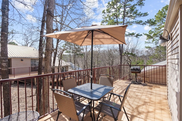 235 Ozark Mountain Resort Dr Unit 47, Kimberling City, MO 65686 - wooden terrace featuring outdoor dining space