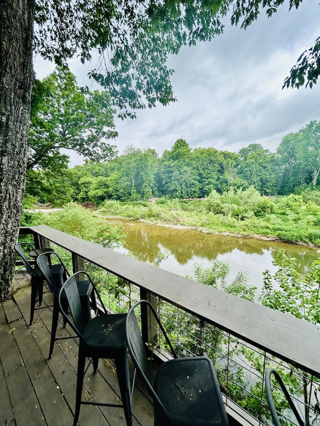 6881 E Rivers Edge Ln, Rogersville, MO 65742 - balcony with a forest view and a water view