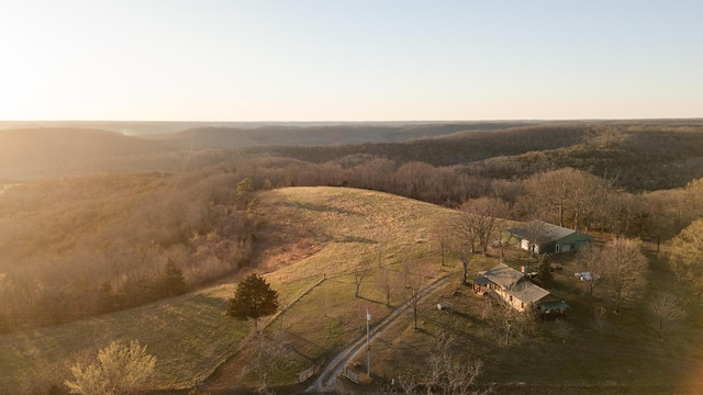 bird's eye view with a rural view