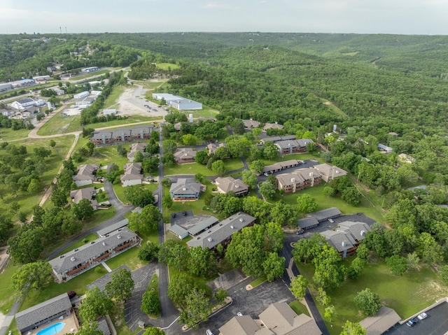 145 Starboard Dr Unit 8, Kimberling City, MO 65686 - aerial view of property and surrounding area with a heavily wooded area and nearby suburban area