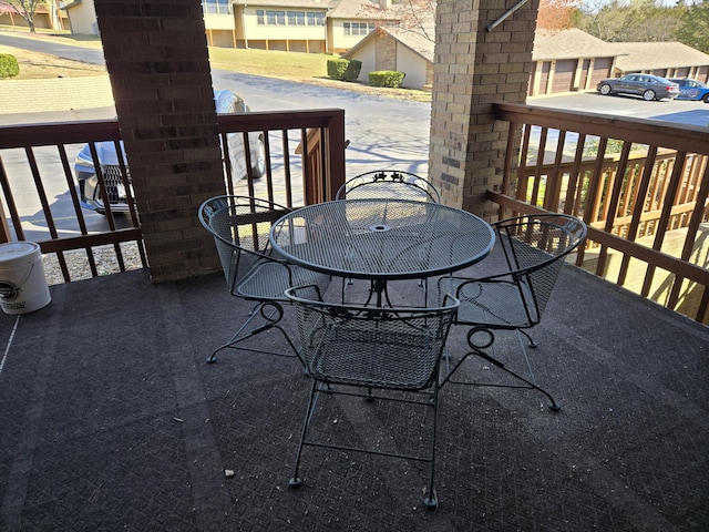 300 Port Dr Unit 5, Kimberling City, MO 65686 - balcony with a residential view and outdoor dining area